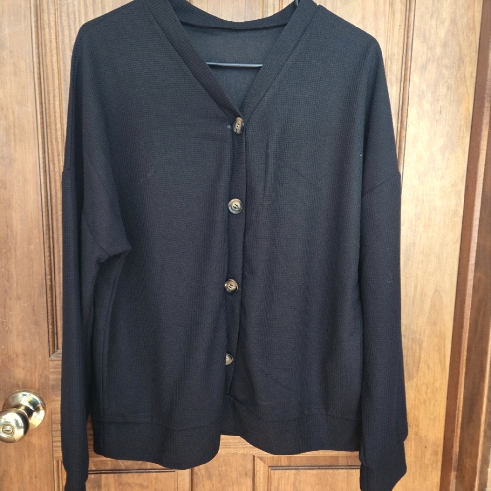 Black buttoned shirt